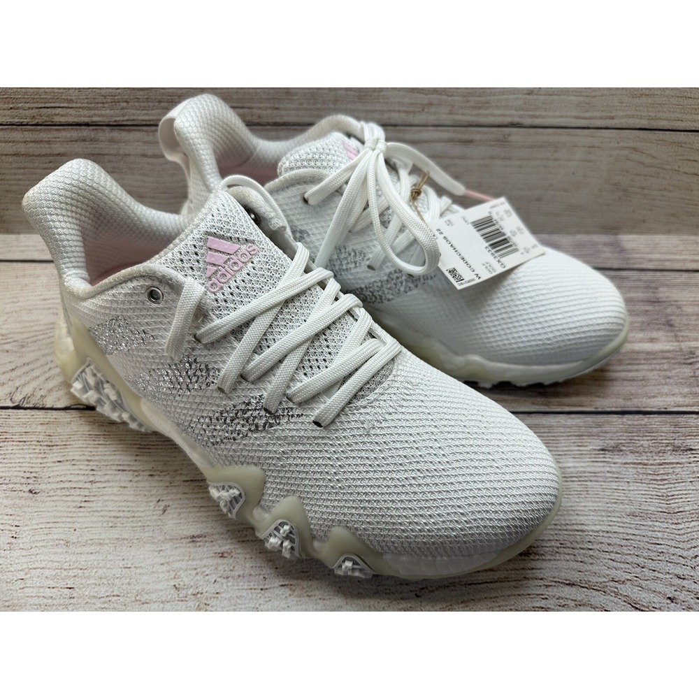 *NEW* ADIDAS WOMEN CODECHAOS 22 SPIKELESS GOLF GX3933 WHITE SILVER PINK SZ 6